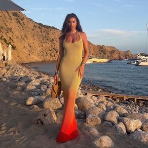 NA-KD Sunset Deep Back Crochet Dress